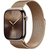 Apple Watch Series 10 Cellular 42mm Gold Titanium Gold Milanese Loop