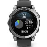 Garmin Fenix E 47mm Stainless Steel / Graphite Silicone Band