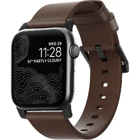Výměnný pásek pro hodinky - Nomad Leather Strap Brown/Black - 1