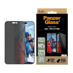 Ochranné sklo - PanzerGlass Tvrdené sklo UWF Privacy pre iPhone 16 Pro Max Black - 1