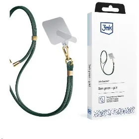 Šnúrka na telefón - 3MK EasyClip Dark Green (gold) - 1
