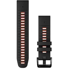 Výměnný pásek pro hodinky - Garmin QuickFit 22 mm Band Black/RedSilicone - 1