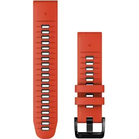 Výměnný pásek pro hodinky - Garmin QuickFit 22 mm Band Red/Graphite Silicone - 1
