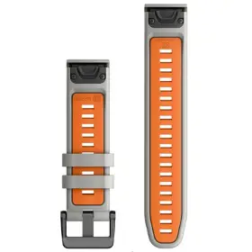 Výměnný pásek pro hodinky - Garmin QuickFit 22 mm Band Gray/Orange Silicone - 2