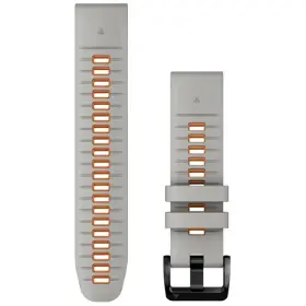 Výměnný pásek pro hodinky - Garmin QuickFit 22 mm Band Gray/Orange Silicone - 1