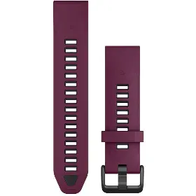Výměnný pásek pro hodinky - Garmin QuickFit 20 mm Band Merlot/Graphite Silicone - 1