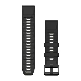 Výměnný pásek pro hodinky - Garmin QuickFit 22 mm Band Black/Gray Silicone - 1