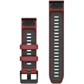 Výměnný pásek pro hodinky - Garmin QuickFit 22 mm Band Marsala/Graphite Silicone - 2