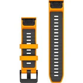 Výměnný pásek pro hodinky - Garmin QuickFit 22 mm Band Orange/Graphite Silicone - 2
