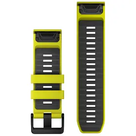 Výměnný pásek pro hodinky - Garmin QuickFit 26 mm Band Yellow/Graphite Silicone - 2