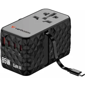 Cestovní adaptér - Verbatim GaN III 85W 4xUSB-C+1xUSB-A - 2