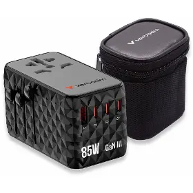 Cestovní adaptér - Verbatim GaN III 85W 4xUSB-C+1xUSB-A - 1
