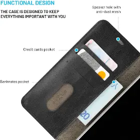 Pouzdro na mobil - Fixed Pouzdro kniha Xiaomi Redmi A5 - 4