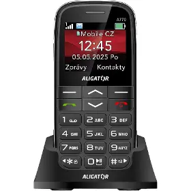 Mobilní telefon - Aligator A770 Senior černý + nabíjecí stojánek - 5