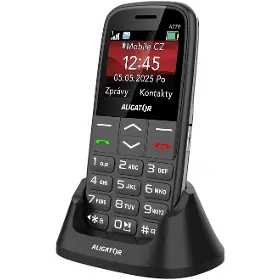 Mobilní telefon - Aligator A770 Senior černý + nabíjecí stojánek - 6