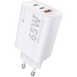 Mobilnet ZD-Z65EN001 GaN 650 PD 3A biela nabíjačka