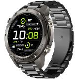 Aligator Watch GPS Black metal strap + Black silicone strap