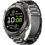Aligator Watch GPS Black metal strap + Black silicone strap