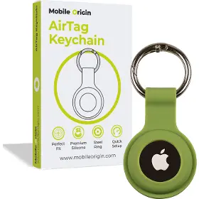 Puzdro AirTag - Mobile Origin AirTag KeyChain Green - 4