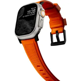 Výmenný remienok pre hodinky - Nomad Rugged Strap Orange/Black - 8