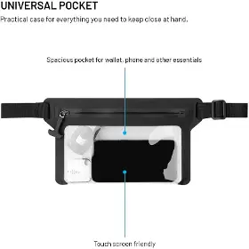 Obal na mobil - Fixed Dry Belt okolo pasu černý - 3