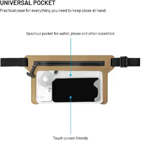Obal na mobil - Fixed Dry Belt okolo pasu khaki - 3