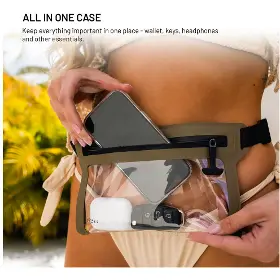 Obal na mobil - Fixed Dry Belt okolo pasu khaki - 4