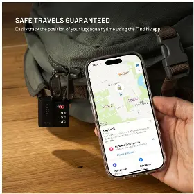 Zámek s lokátorem - Fixed Tracker Tag Lock Find My a TSA - 8
