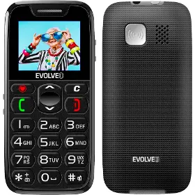 Mobilní telefon - Evolveo EasyPhone Black + nabíjecí stojánek - 1