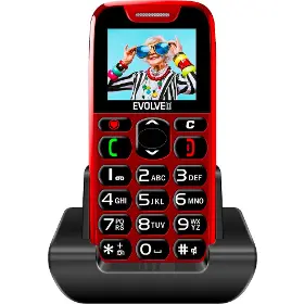 Mobilní telefon - Evolveo EasyPhone Red + nabíjecí stojánek - 5