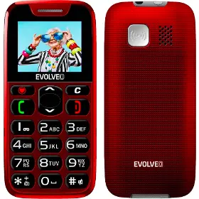 Mobilní telefon - Evolveo EasyPhone Red + nabíjecí stojánek - 1