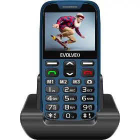 Mobilní telefon - Evolveo EasyPhone XR Blue + nabíjecí stojánek - 2