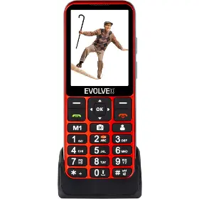Mobilní telefon - Evolveo EasyPhone LT 4G Red + nabíjecí stojánek - 5
