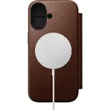 Nomad Modern Leather Folio iPhone 17 Brown
