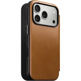 Kryt na mobil - Nomad Modern Leather Folio iPhone 17 Pro English tan - 2