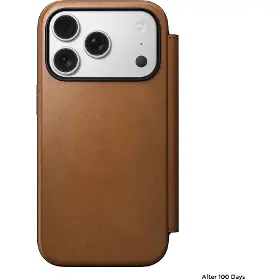 Kryt na mobil - Nomad Modern Leather Folio iPhone 17 Pro English tan - 5