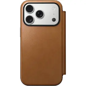 Kryt na mobil - Nomad Modern Leather Folio iPhone 17 Pro English tan - 1