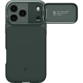Kryt na mobil - Spigen Optik Armor MS case iPhone 17 Pro Abyss green - 2