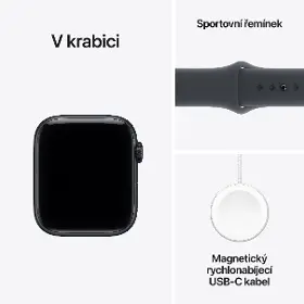 Smart hodinky - Apple Watch SE 3 GPS 40mm Midnight Aluminium Case with Midnight Sport Band - M/L - 6