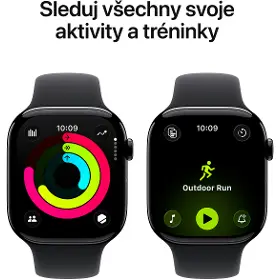 Smart hodinky - Apple Watch Series 11 GPS 42mm Jet Black Aluminium Case with Black Sport Band - S/M - 3
