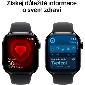 Smart hodinky - Apple Watch Series 11 GPS 42mm Jet Black Aluminium Case with Black Sport Band - S/M - 4