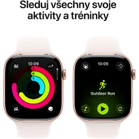 Smart hodinky - Apple Watch Series 11 GPS 42mm Rose Gold Aluminium Case with Light Blush Sport Band - M/L - 3