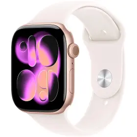 Smart hodinky - Apple Watch Series 11 GPS 42mm Rose Gold Aluminium Case with Light Blush Sport Band - M/L - 1