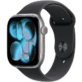 Apple Watch Series 11 GPS 46mm Space Grey Aluminium Case with Black Sport Band - S/M