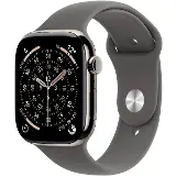 Apple Watch Series 11 GPS + Cellular 42mm Natural Titanium Case with Stone Grey Sport Band - S/M