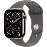 Apple Watch Series 11 GPS + Cellular 42mm Natural Titanium Case with Stone Grey Sport Band - M/L