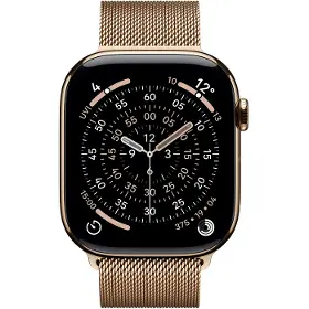 Smart hodinky - Apple Watch Series 11 GPS + Cellular 42mm Gold Titanium Case with Gold Milanese Loop - 2