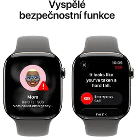 Smart hodinky - Apple Watch Series 11 GPS + Cellular 46mm Natural Titanium Case with Stone Grey Sport Band - S/M - 5