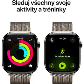Smart hodinky - Apple Watch Series 11 GPS + Cellular 46mm Natural Titanium Case with Natural Milanese Loop - S/M - 3