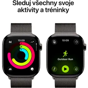 Smart hodinky - Apple Watch Series 11 GPS + Cellular 46mm Slate Titanium Case with Slate Milanese Loop - M/L - 3